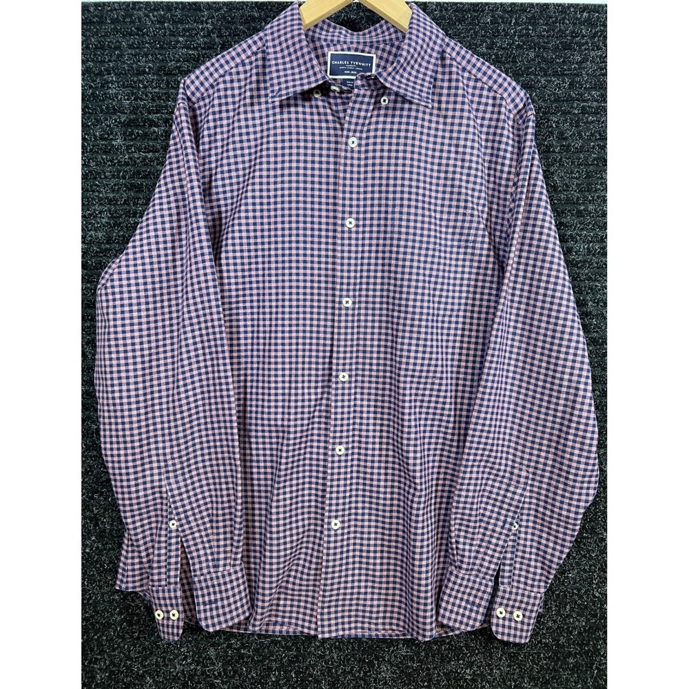 Charles Tyrwhitt Checkered‎ Dress Shirt Slim Fit Large